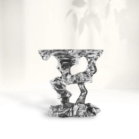 Taihu Stone Acrylic Side Table