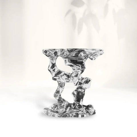 Taihu Stone Acrylic Side Table