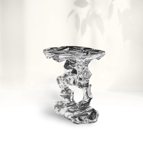 Taihu Stone Acrylic Side Table