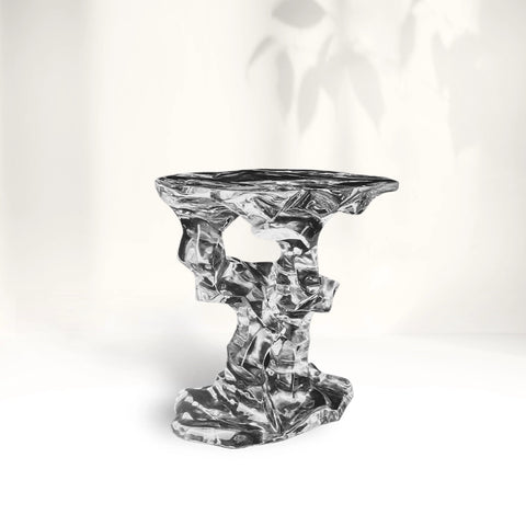 Taihu Stone Acrylic Side Table