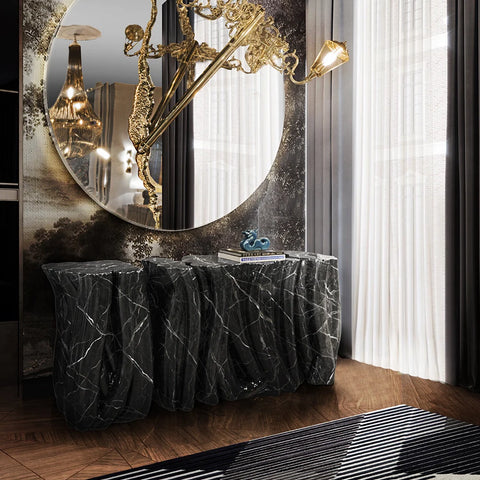 Tassels Marble Console Table