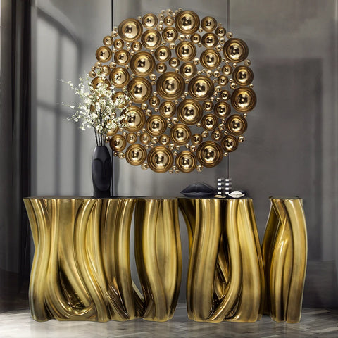 Tassels Resin & Metal Console Table