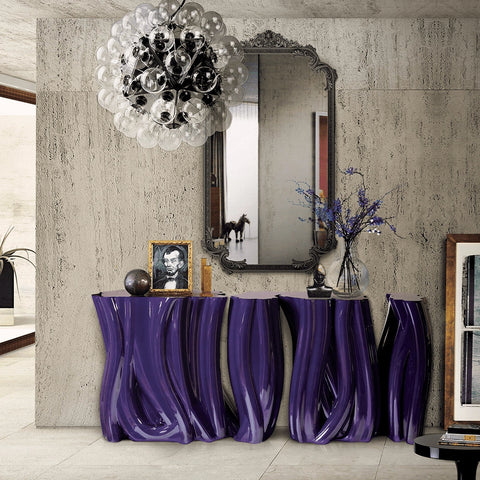 Tassels Resin & Metal Console Table