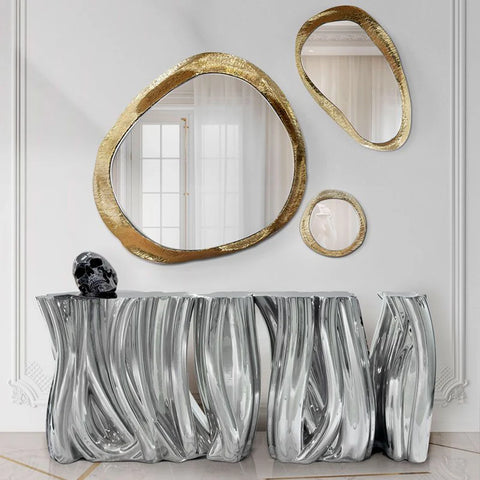 Tassels Resin & Metal Console Table