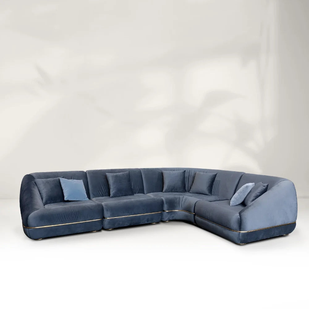 Xenon Blue Sectional Sofa