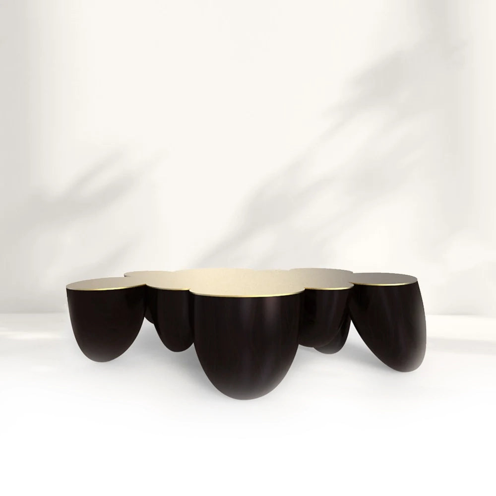 Peninsula Round Black Coffee Table