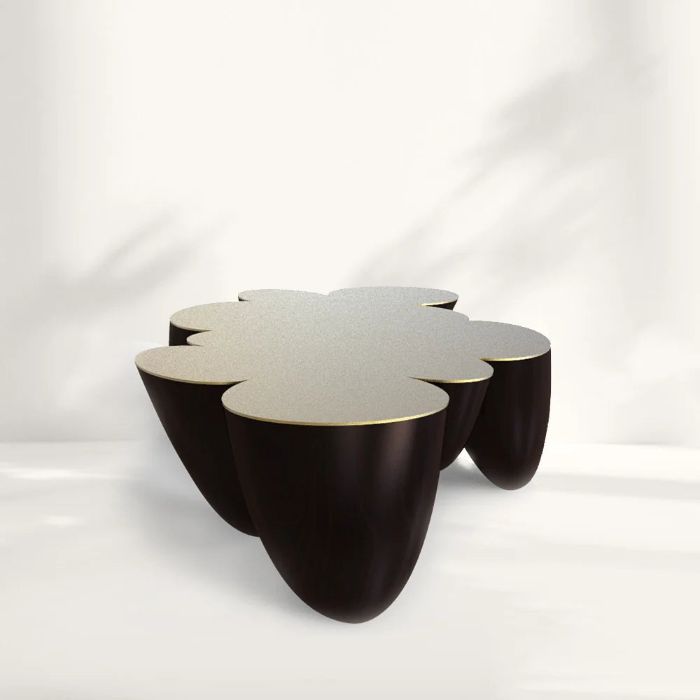 Peninsula Round Black Coffee Table