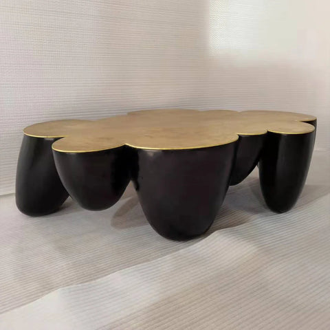 Peninsula Round Black Coffee Table