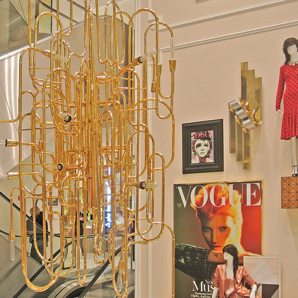 Clark Suspension Brass Lamp