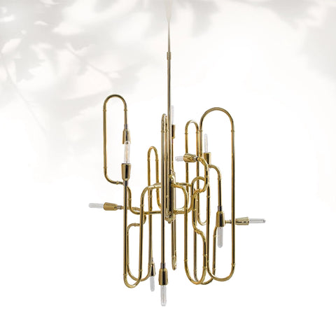 Clark Suspension Brass Lamp