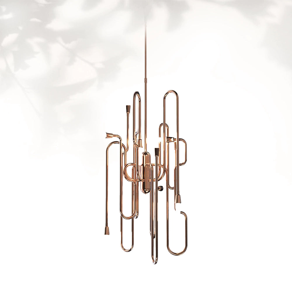 Clark Suspension Brass Lamp