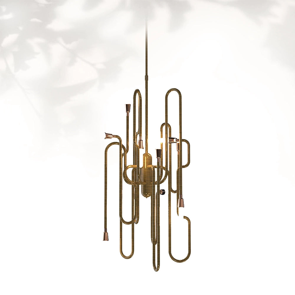 Clark Suspension Brass Lamp