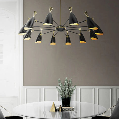 Duke Round Brass Modern Suspension Lamp