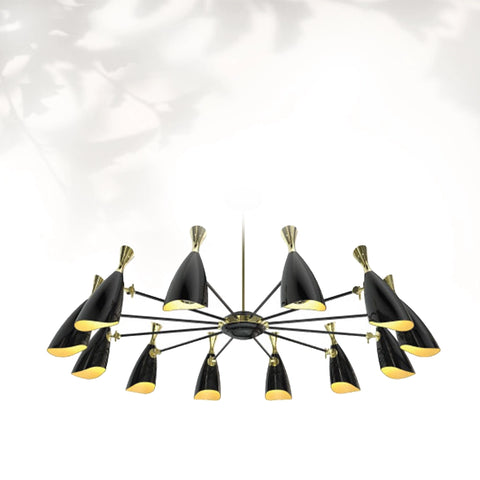 Duke Round Brass Modern Suspension Lamp