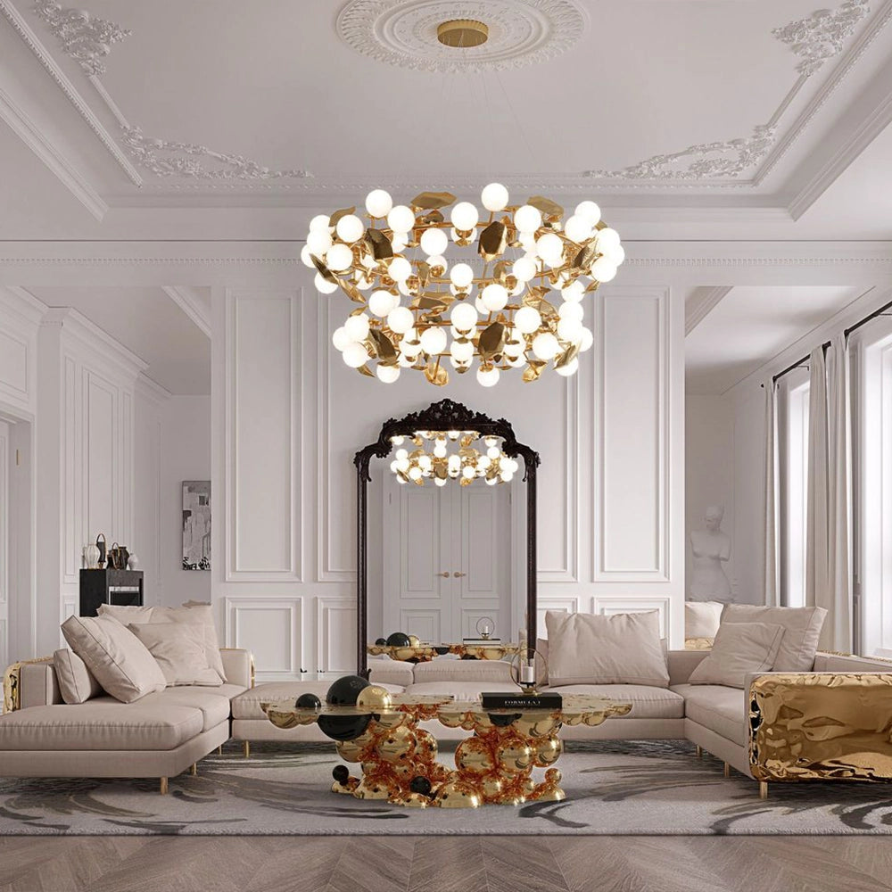 Boca Hera Round II Brass Chandelier