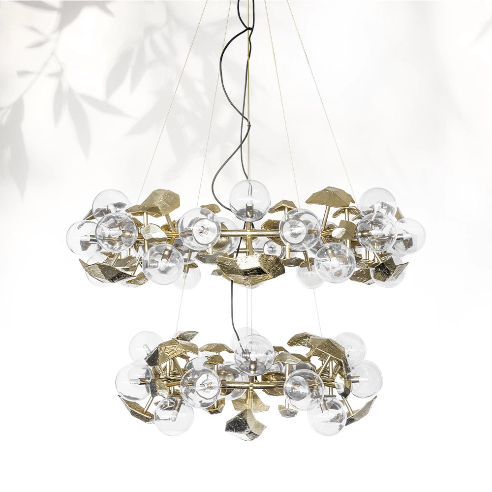 Boca Hera Round II Brass Chandelier