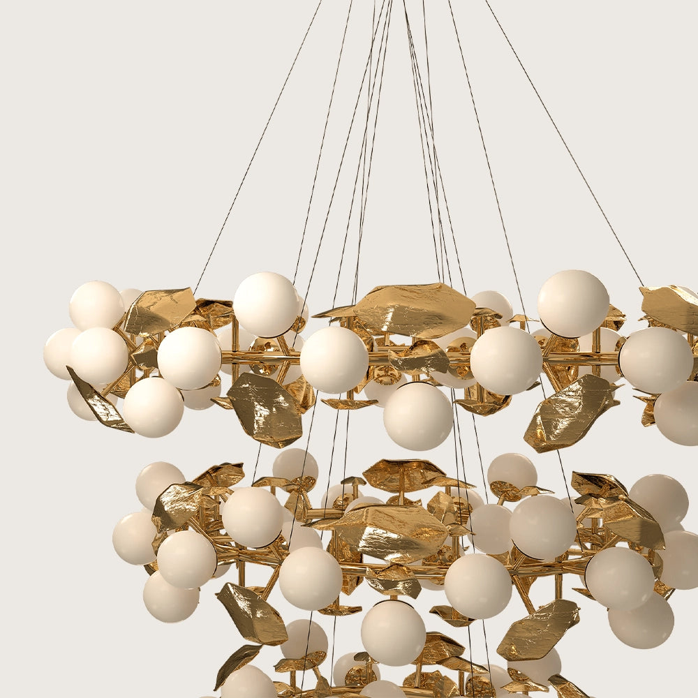 Boca Hera Round III Brass Chandelier