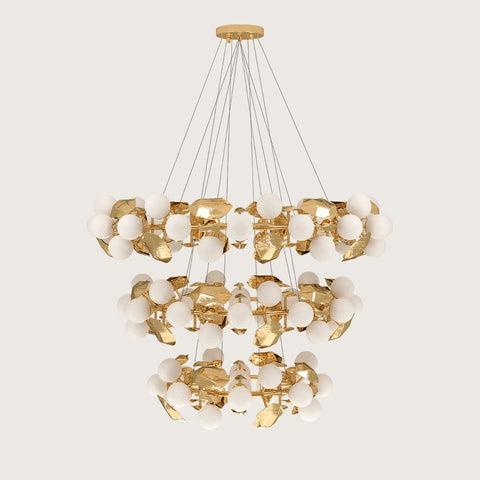 Boca Hera Round III Brass Chandelier