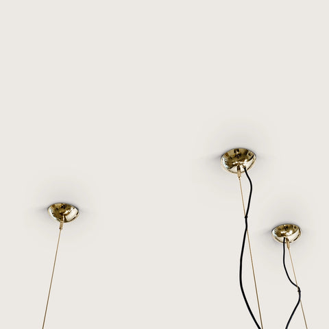 Hera Round Brass Suspension Lamp