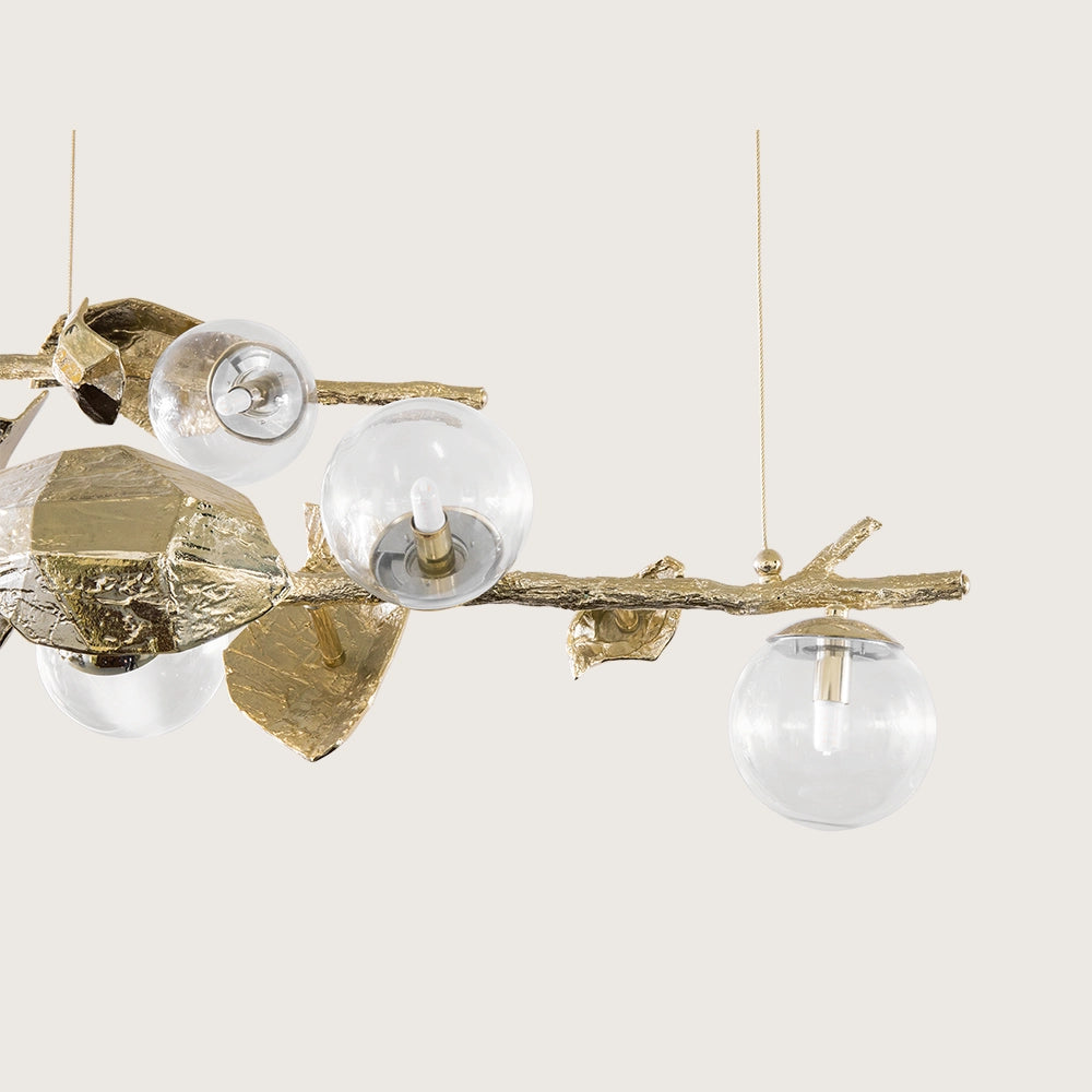 Hera Round Brass Suspension Lamp