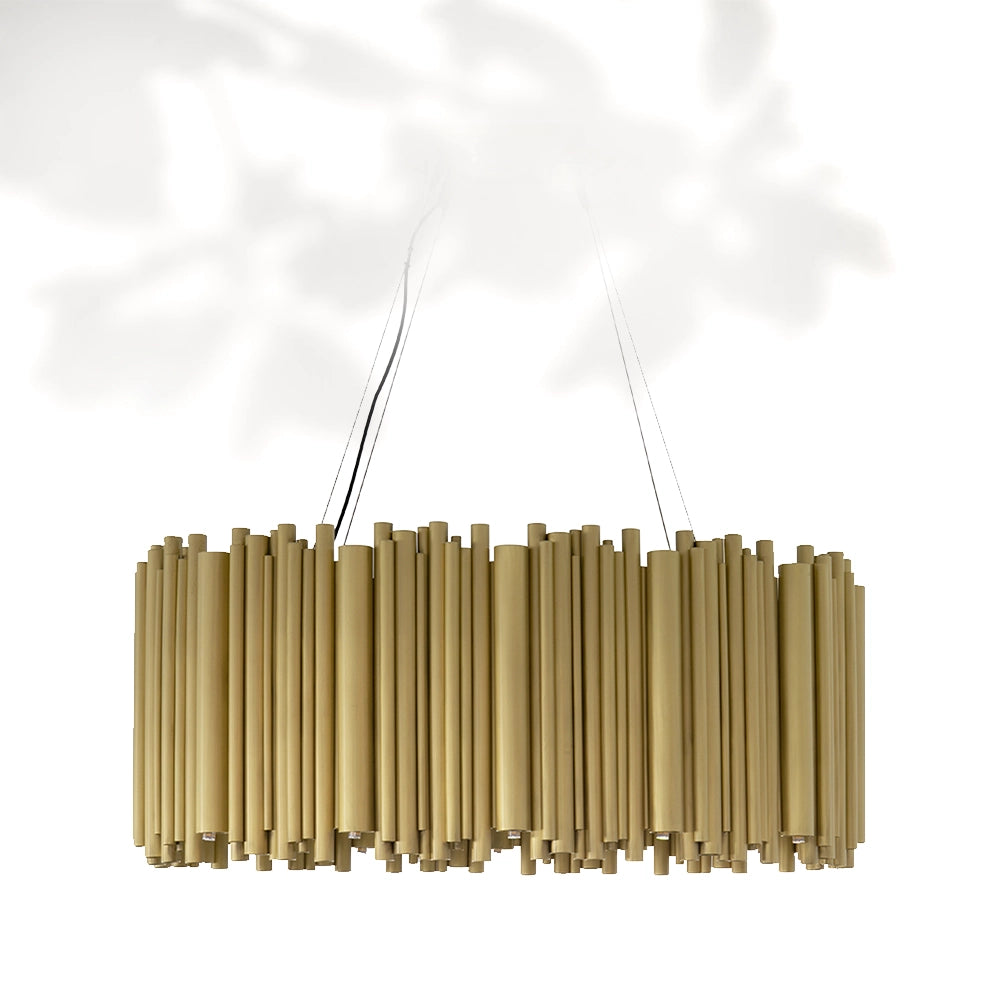 Orchestral Oval Brass Suspension Lamp