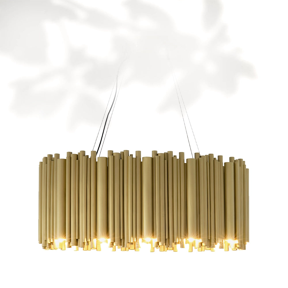 Orchestral Oval Brass Suspension Lamp