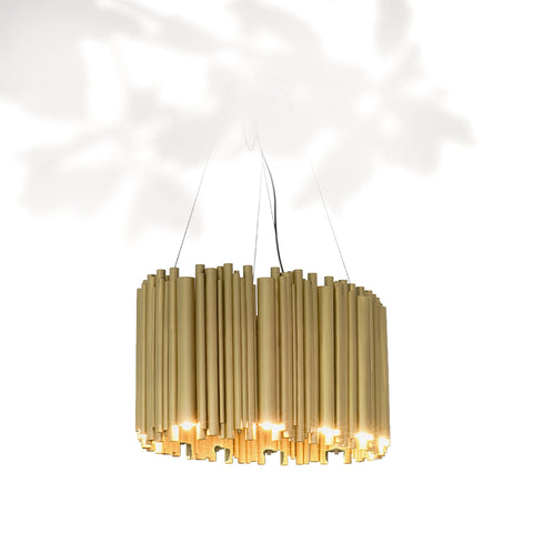 Orchestral Oval Brass Suspension Lamp