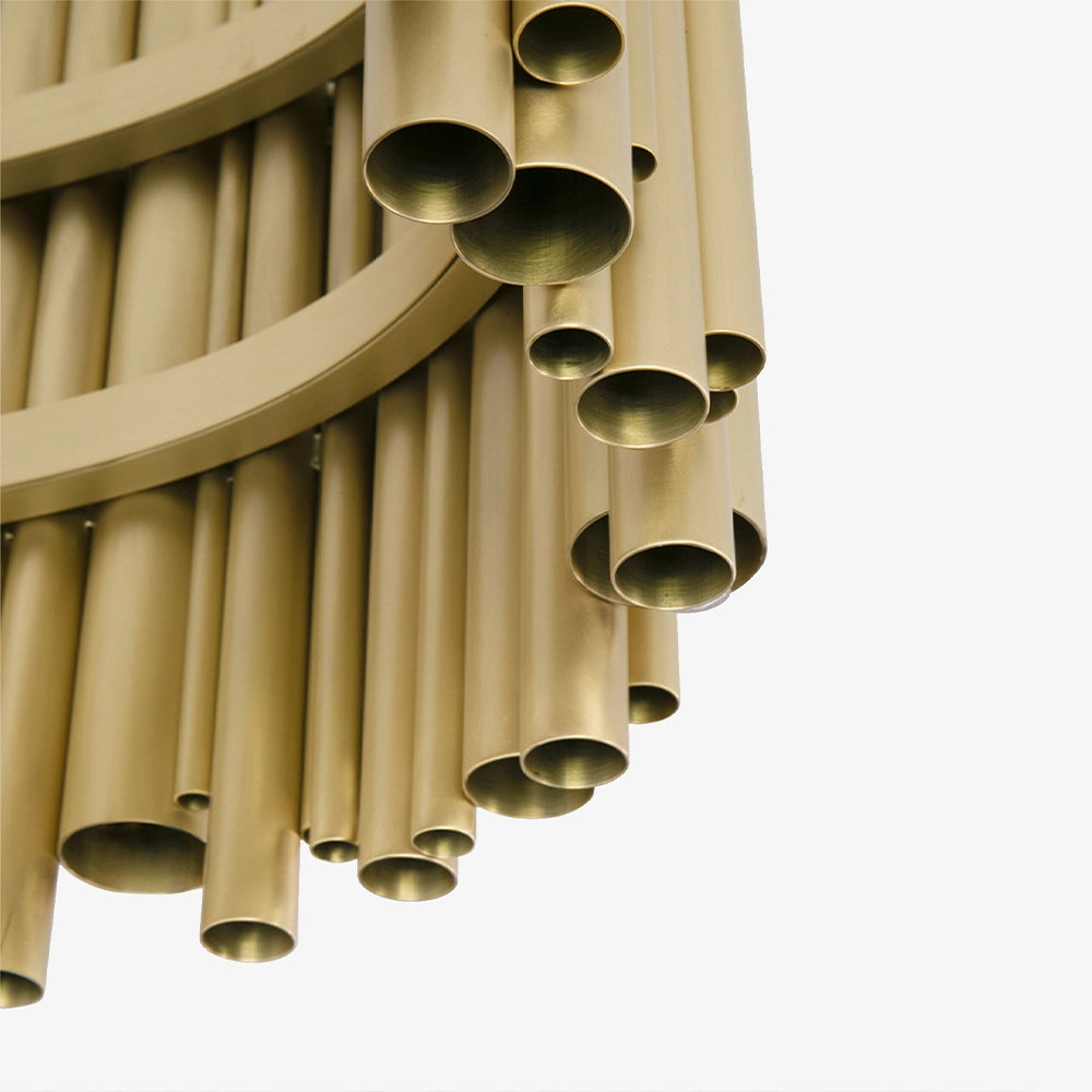 Orchestral Oval Brass Suspension Lamp