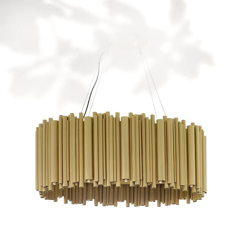 Orchestral Oval Brass Suspension Lamp