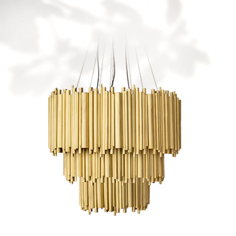 Orchestral Oval Brass Suspension Lamp