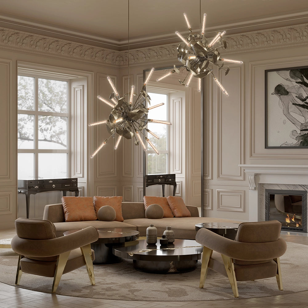 Supernova Brass Chandelier