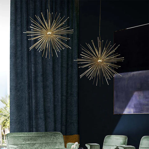 Supernova Modern Brass Chandelier