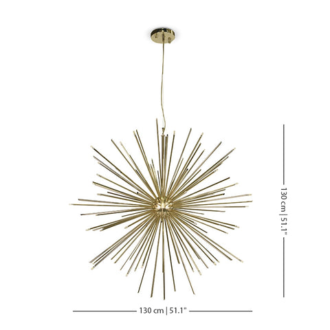 Supernova Modern Brass Chandelier