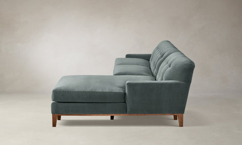 Ludden Sectional Sofa - Performance Velvet Seafoam