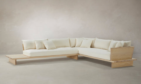 Mury Sectional Sofa- Performance Textured Linen Pearl