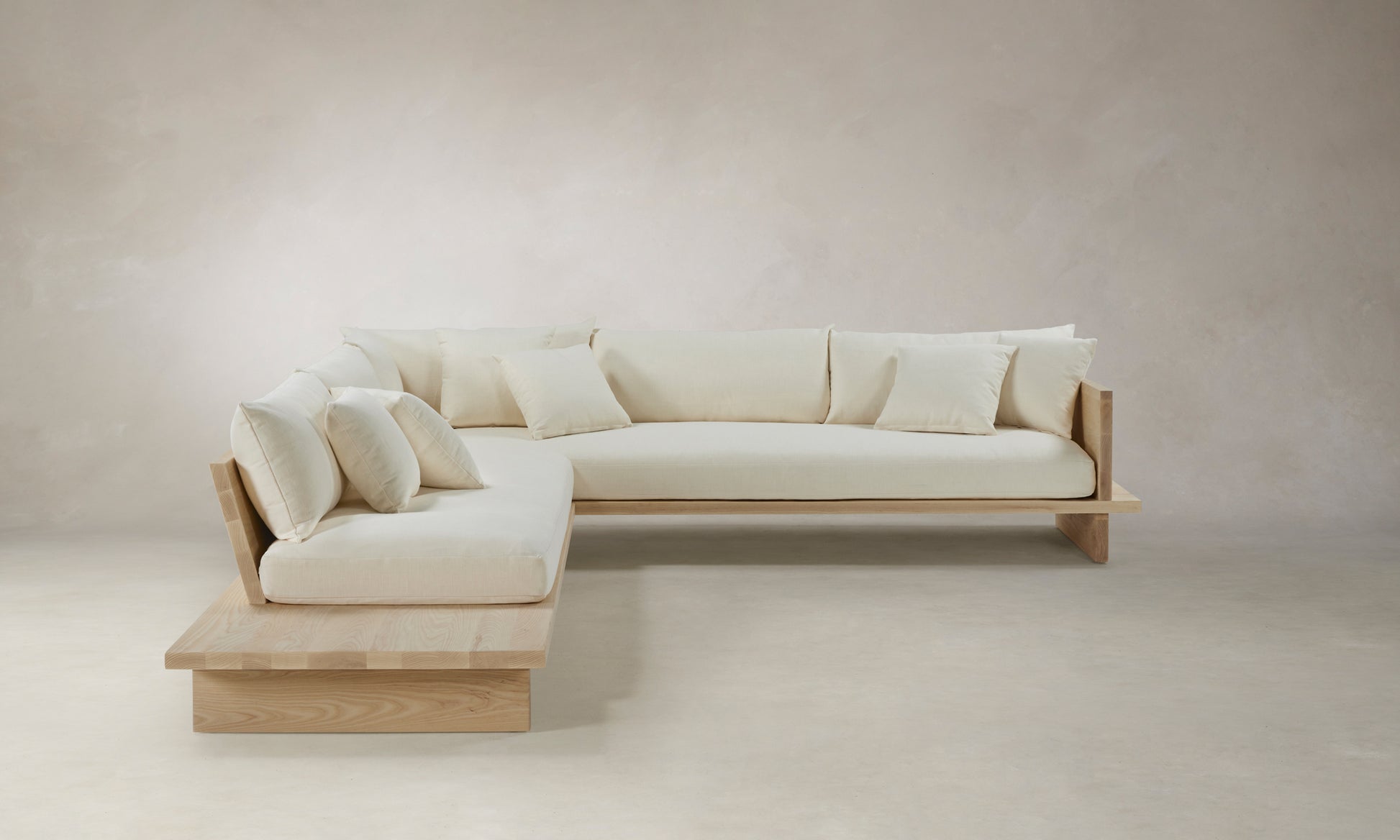 Mury Sectional Sofa- Performance Textured Linen Pearl