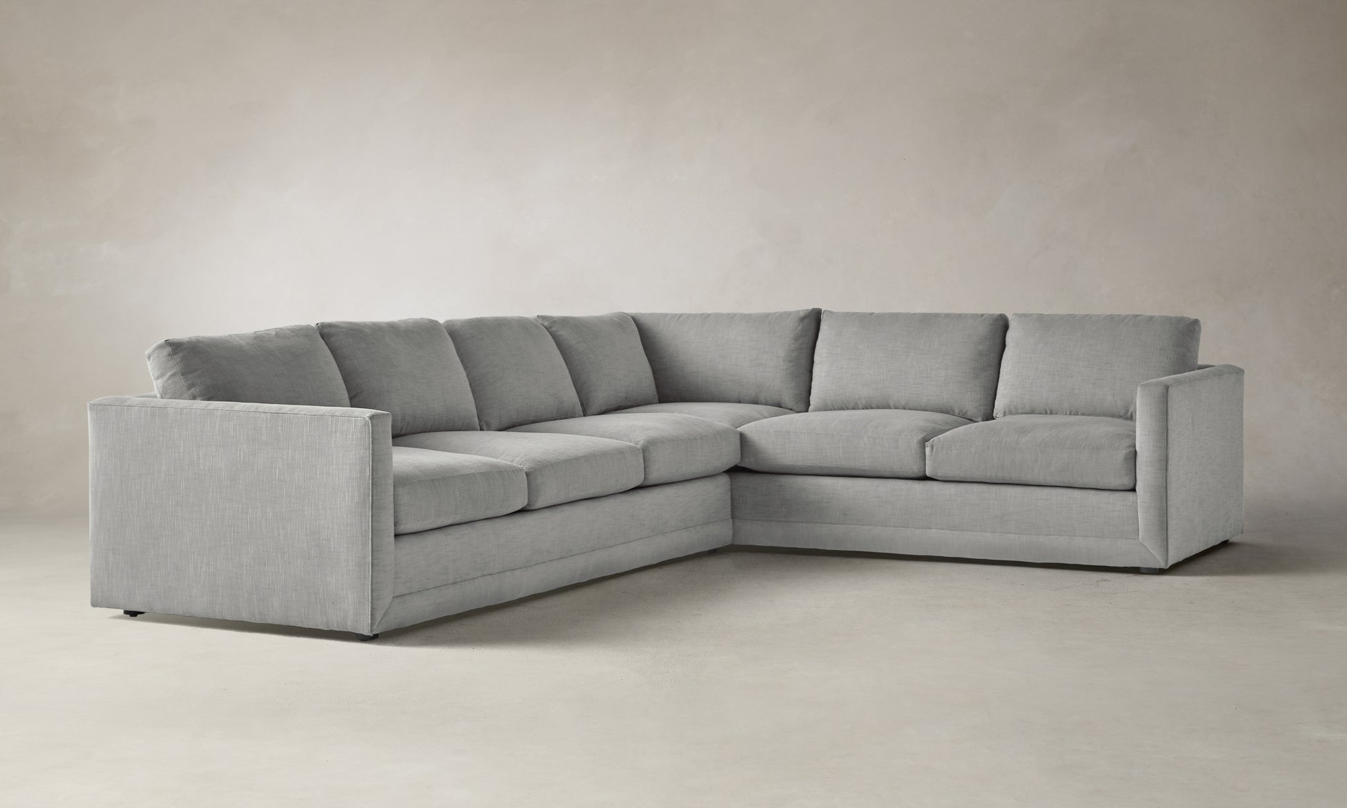 Warry Sectional Sofa - Performance Textured Linen Mineral