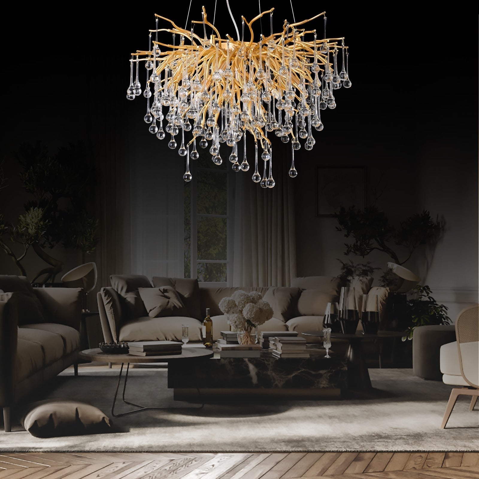 Housegent Doris Crystal Branch Chandelier