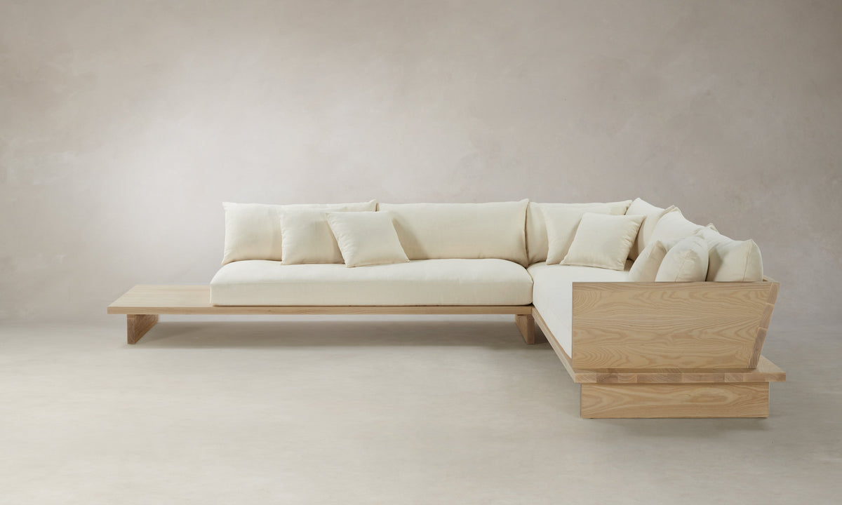 Mury Sectional Sofa- Performance Textured Linen Pearl