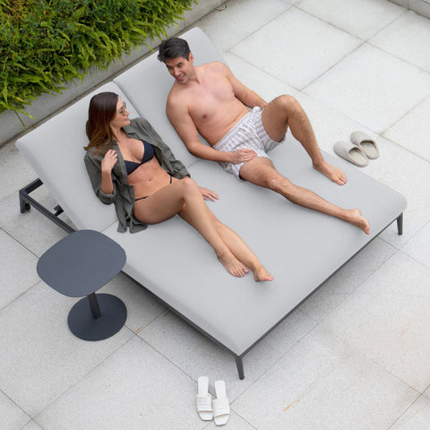 Luna Outdoor Fabric Double Sun Lounger