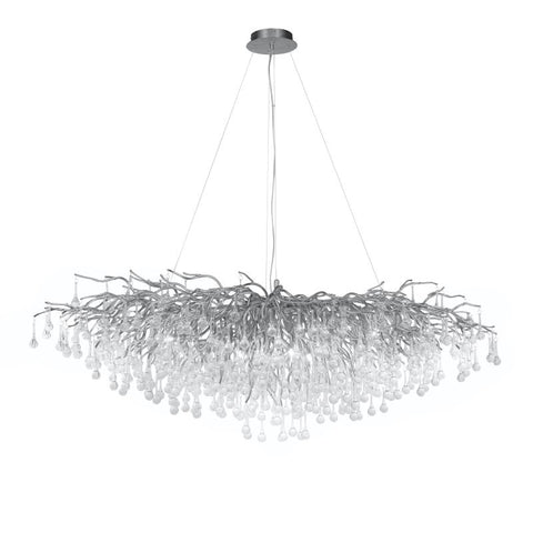 Stunning Tree Branch Crystal Chandelier With Clear Teardrop-shaped Glass Living/Dining Room Ceiling Lamp/Light