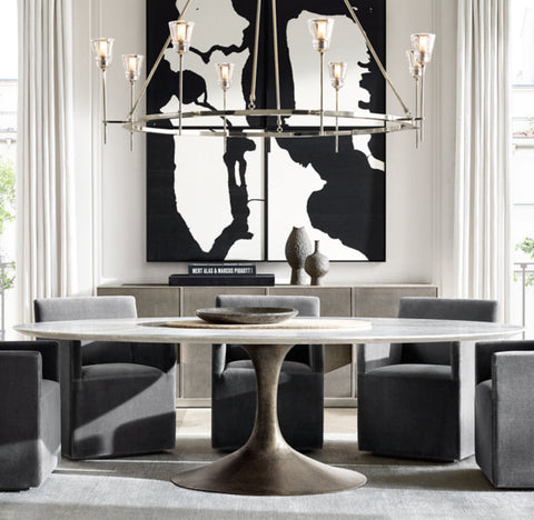Aero Stone Oval Dining Table