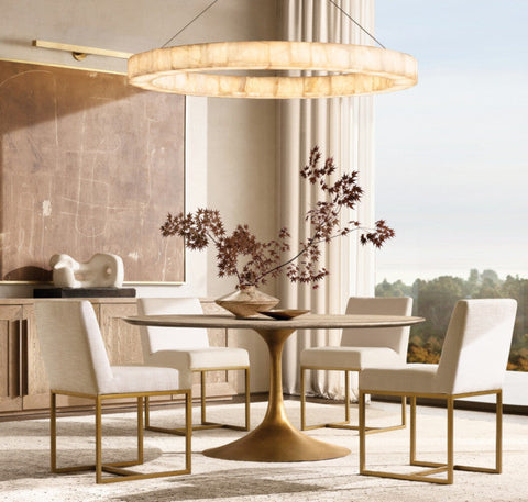 Aero Wood Round Dining Table