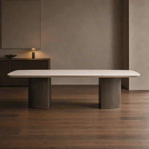 CREAM MARBLE / CHESTNUT
