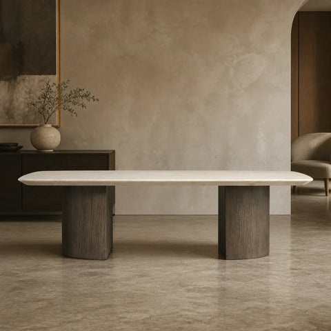 CREAM MARBLE / CHESTNUT