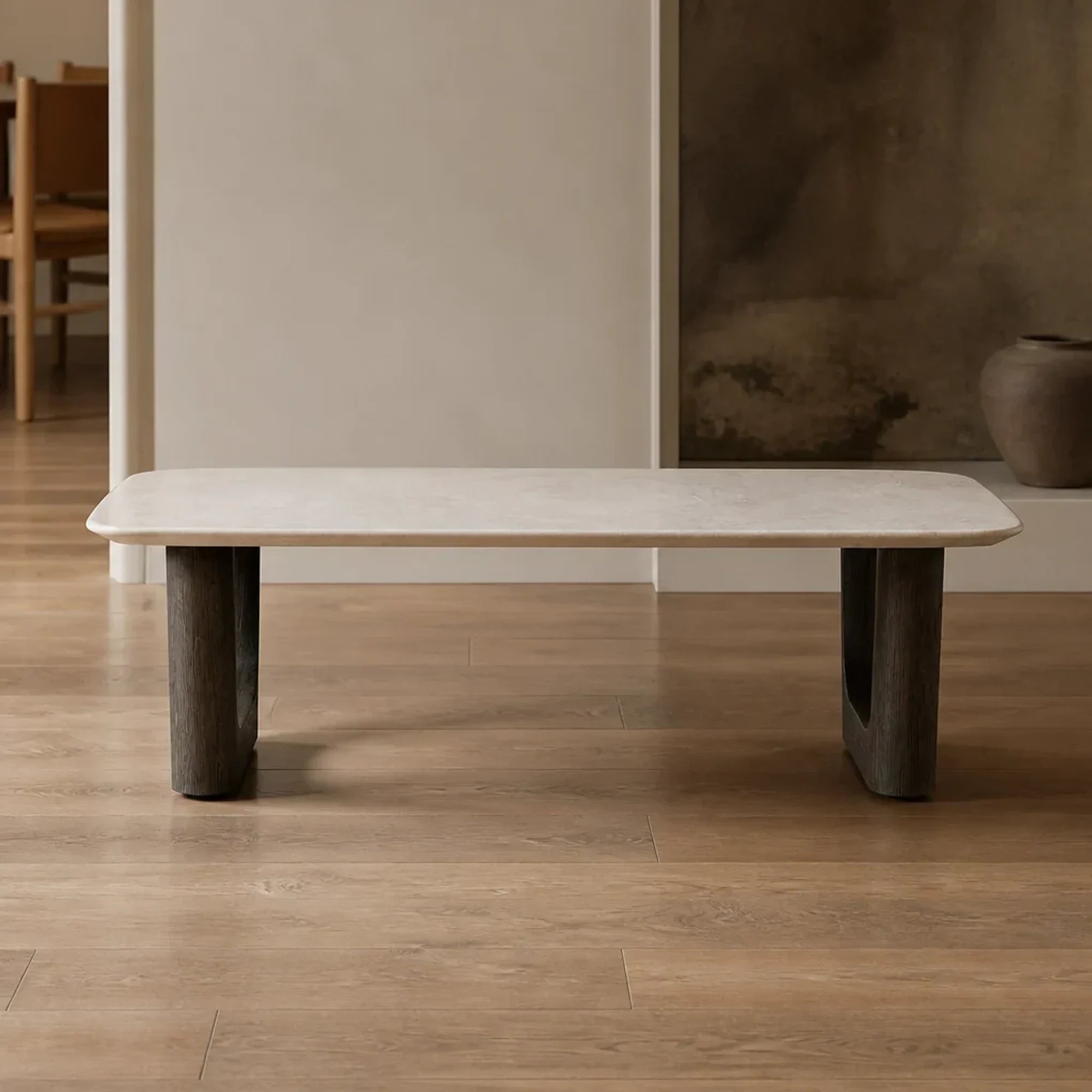 CREAM MARBLE / CHESTNUT