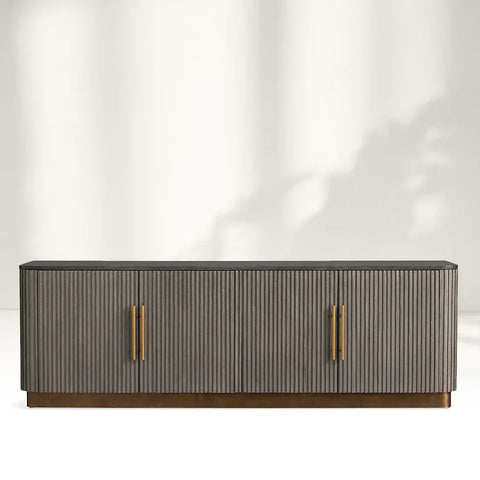 Finnley Sideboards Living Room Media Cabinets with Marble Top