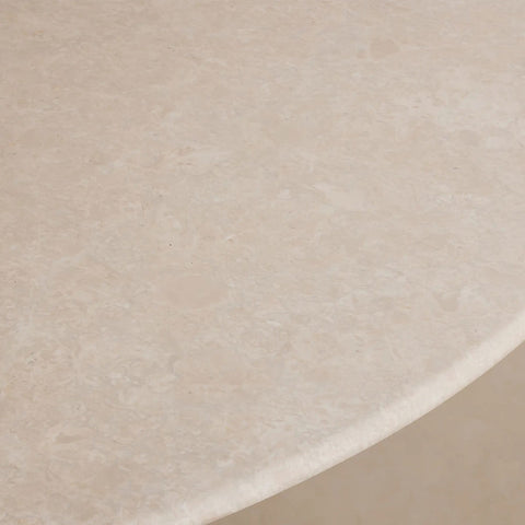 Aero Saint Germain Dining Table Round Marble Stone Tabletop Tulips Dining Table with Launette Steel Base