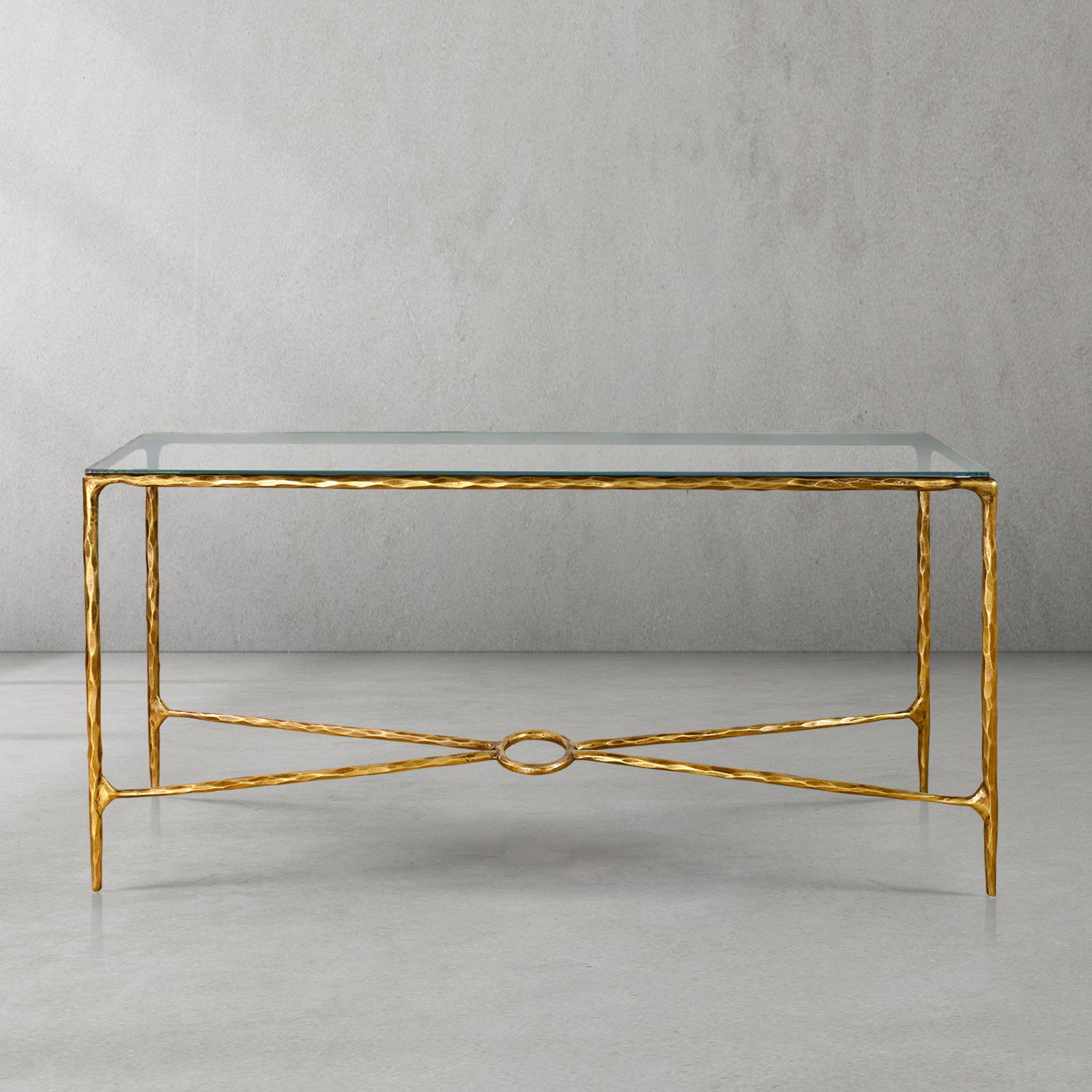 Thaddeus Rectangle Glass Console Table 60" 72"