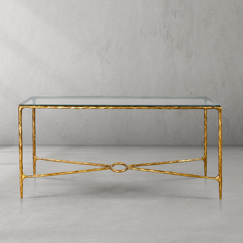 Thaddeus Rectangle Glass Console Table 60" 72"